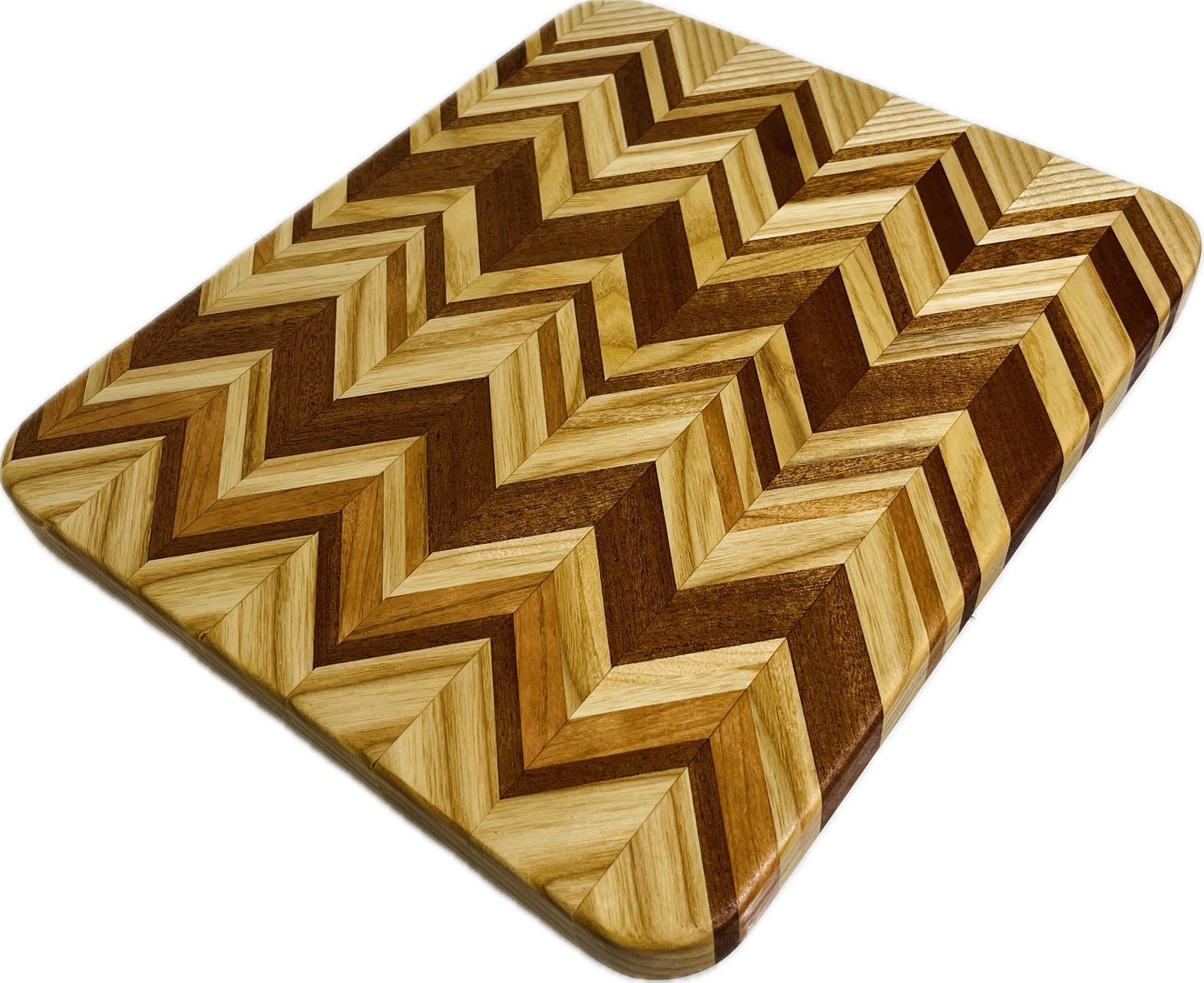 Chevron Board ash/sapele/cherry/beech 13”x 11.5” x1.25”