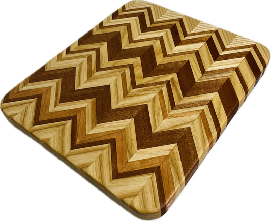 Chevron Board ash/sapele/cherry/beech 13”x 11.5” x1.25”