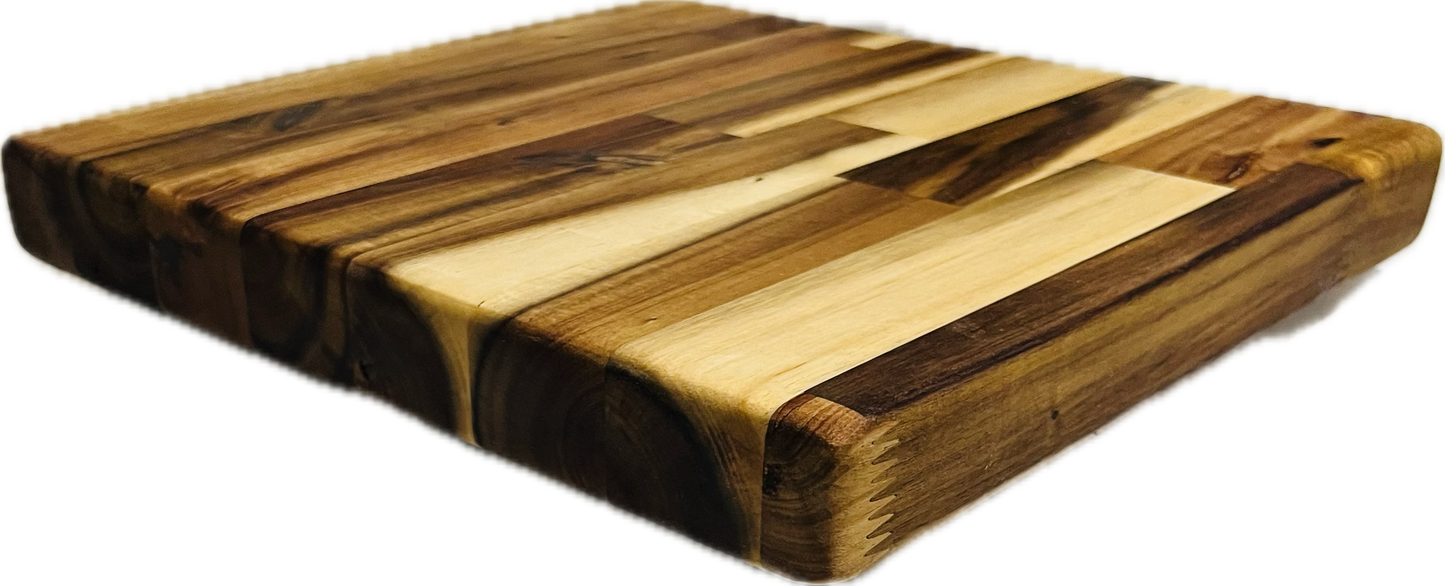 Medium Acacia Butcher Block Board 12.5”x 12”x 1.5”