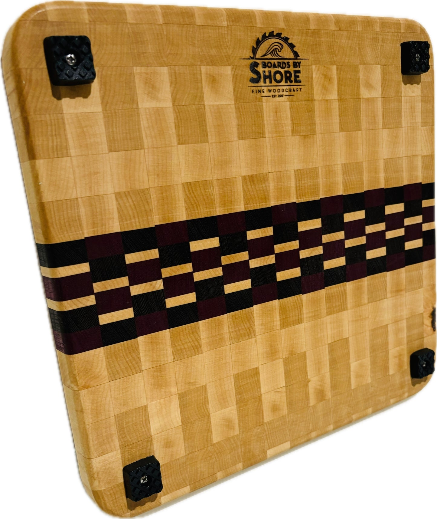 End grain board Maple/Purpleheart/Wenge 13”x 12”x 1”