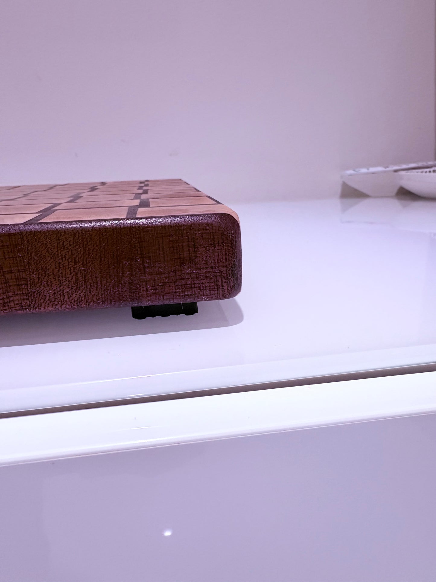 Basket Weave end grain board Maple/Sapele 12.5”x 11.5”x 1”
