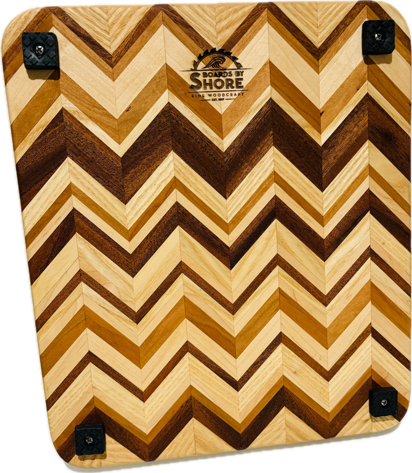 Chevron Board ash/sapele/cherry/maple 14”x 12” x1.25”