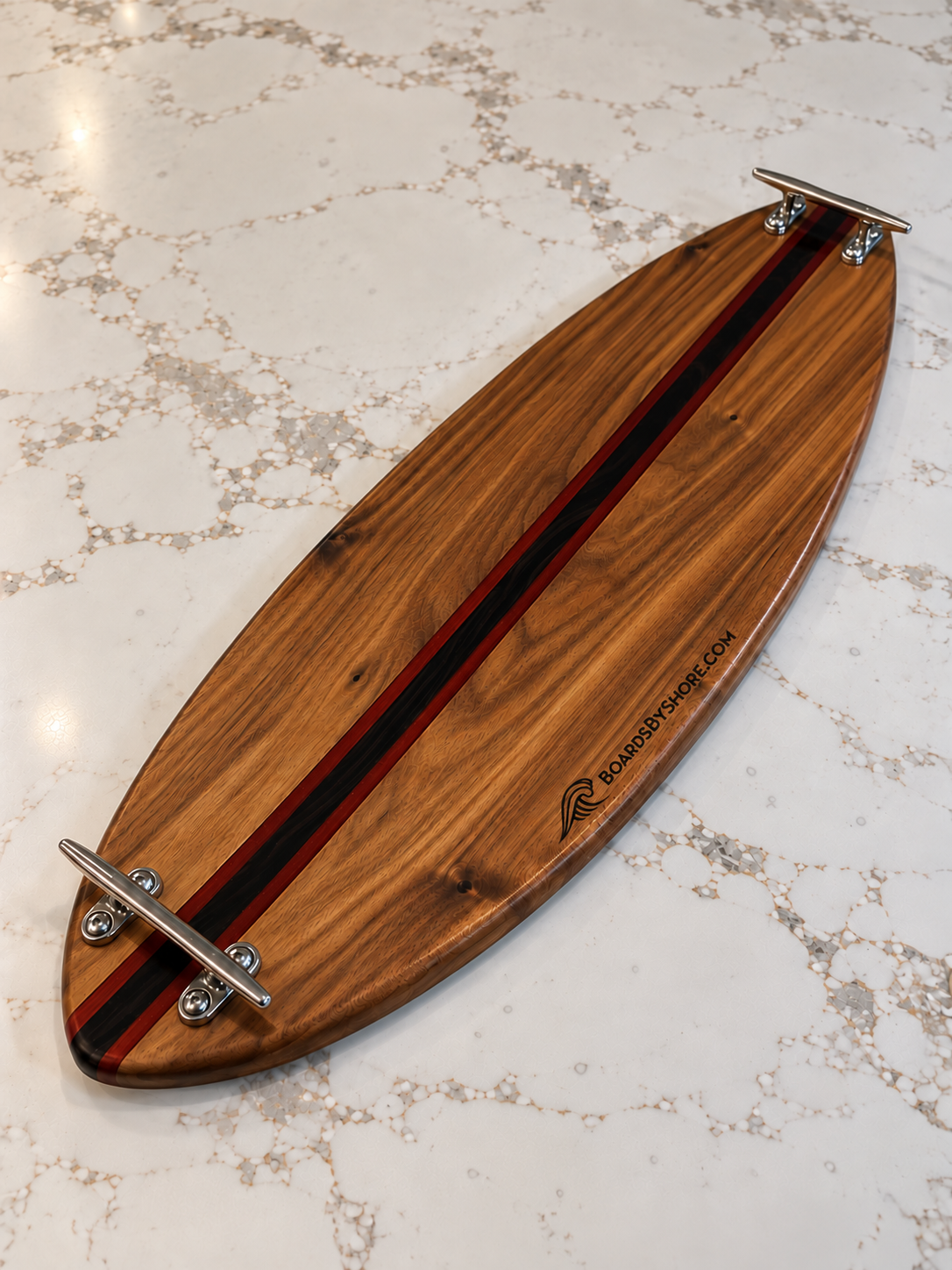 Walnut Charcuterie Surfboard with Two Handles