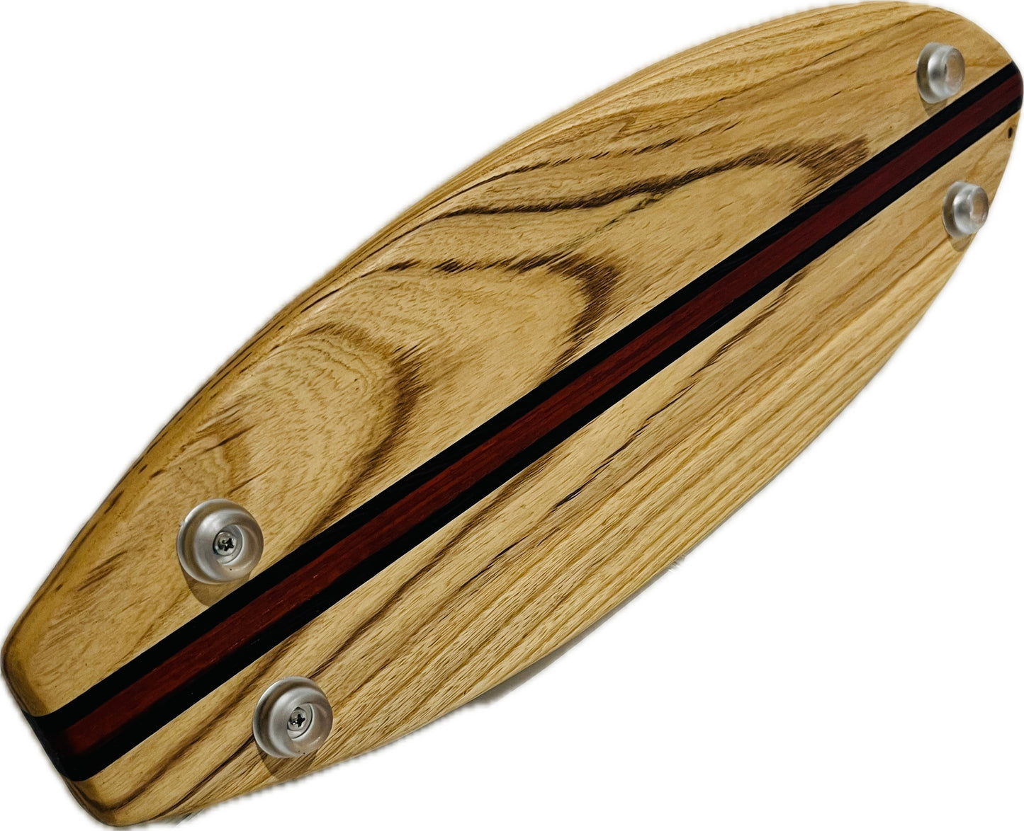 Ash Charcuterie SurfBoard 23" x 8" x 7/8" [Tail-Fin positioned Dock Cleat Handle]