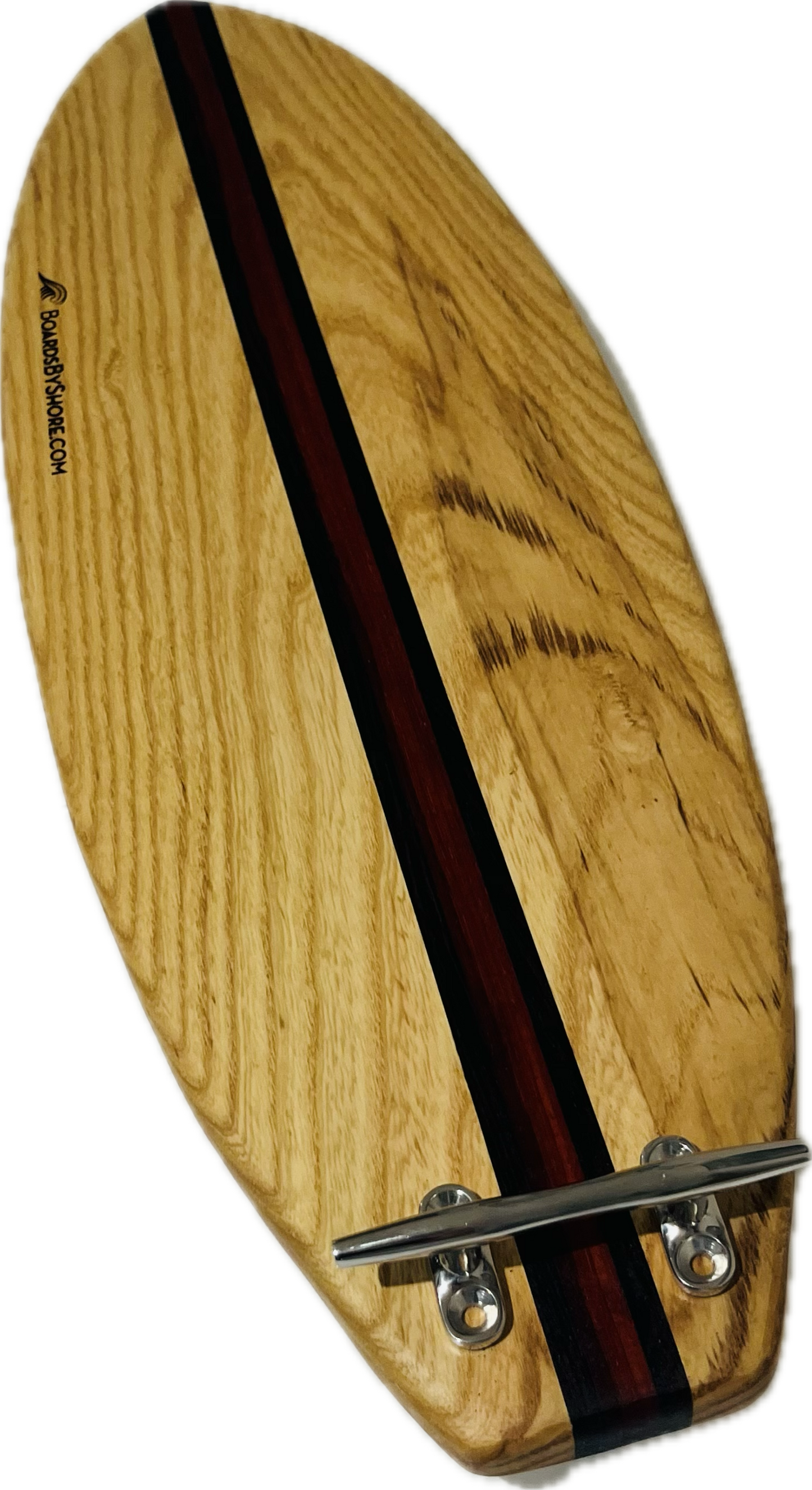 Ash Charcuterie SurfBoard 23" x 8" x 7/8" [Tail-Fin positioned Dock Cleat Handle]