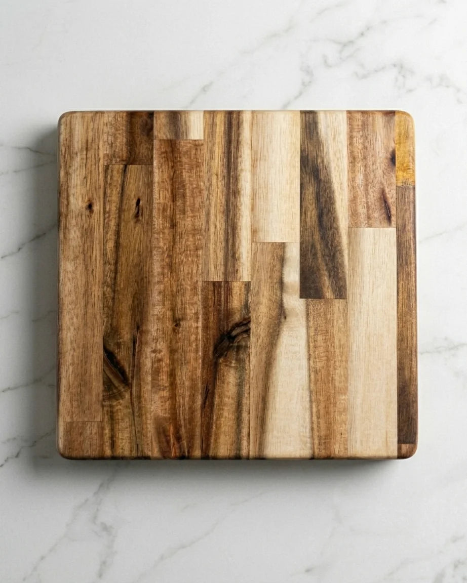 Medium Acacia Butcher Block Board 12.5”x 12”x 1.5”