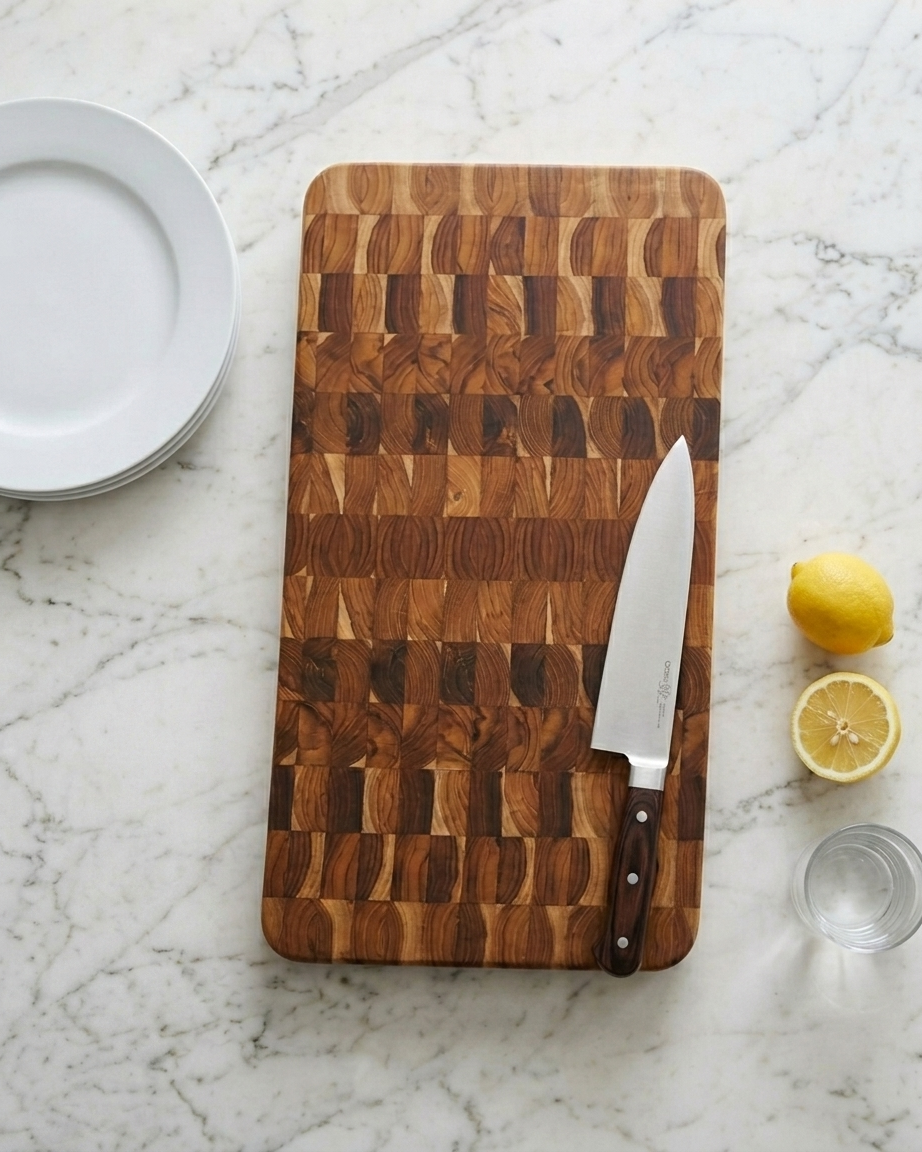 XL Thick Teak End Grain Board 23.75”x 14” x 1.625”