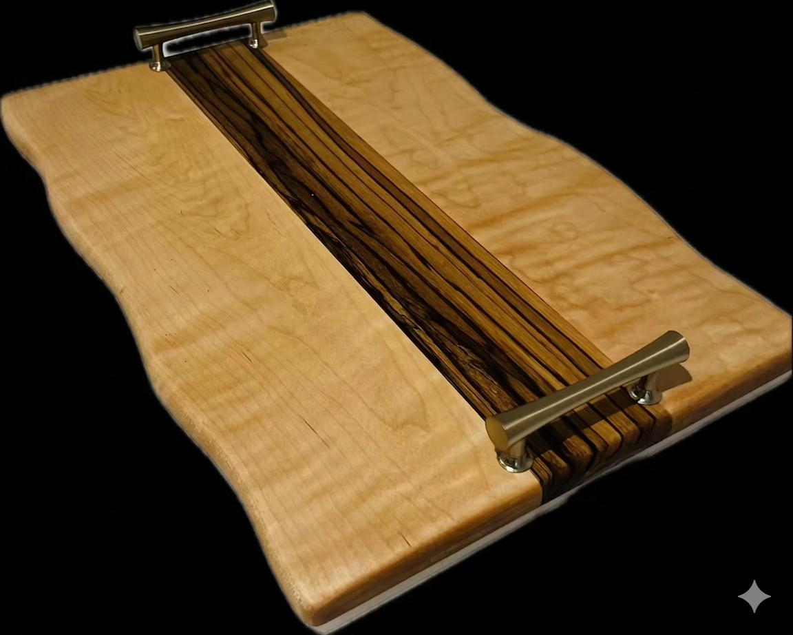 Cheese and Charcuterie Board (with handles) 17.25″ x 12” x 5/8”