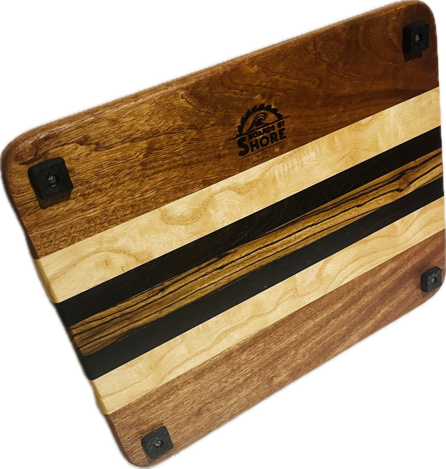 Side grain board sapele/ash/wenge/zebrawood 16”x 12.25”x 3/4”