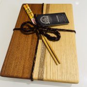 Cheese/Charcuterie/Sushi Mini Board #006 sapele/ash 9.75” x 6.75” x 3/4
