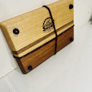 Cheese/Charcuterie/Sushi Mini Board #006 sapele/ash 9.75” x 6.75” x 3/4