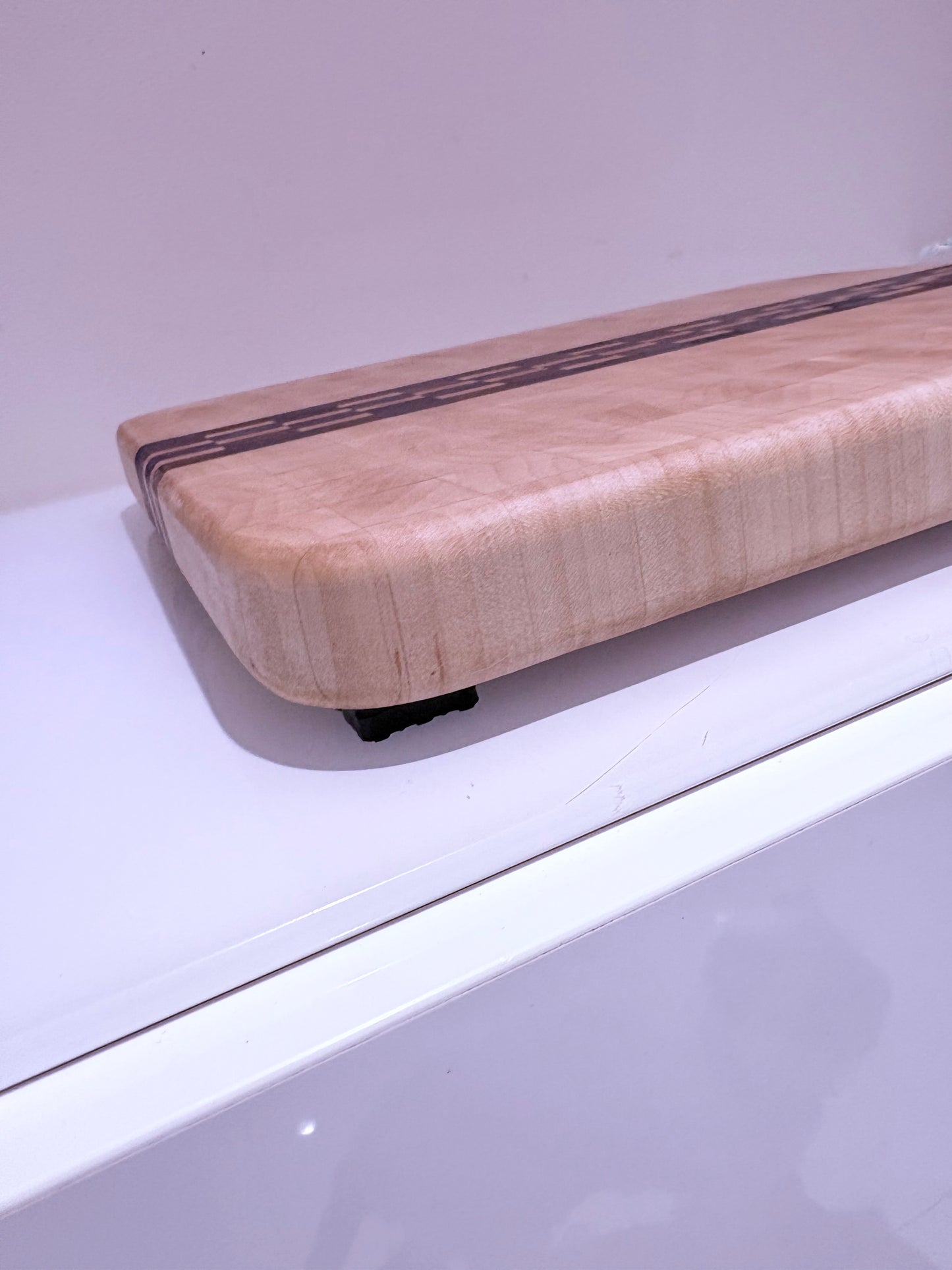 End grain board Maple/Purpleheart/Walnut 12”x 11.5”x 1”
