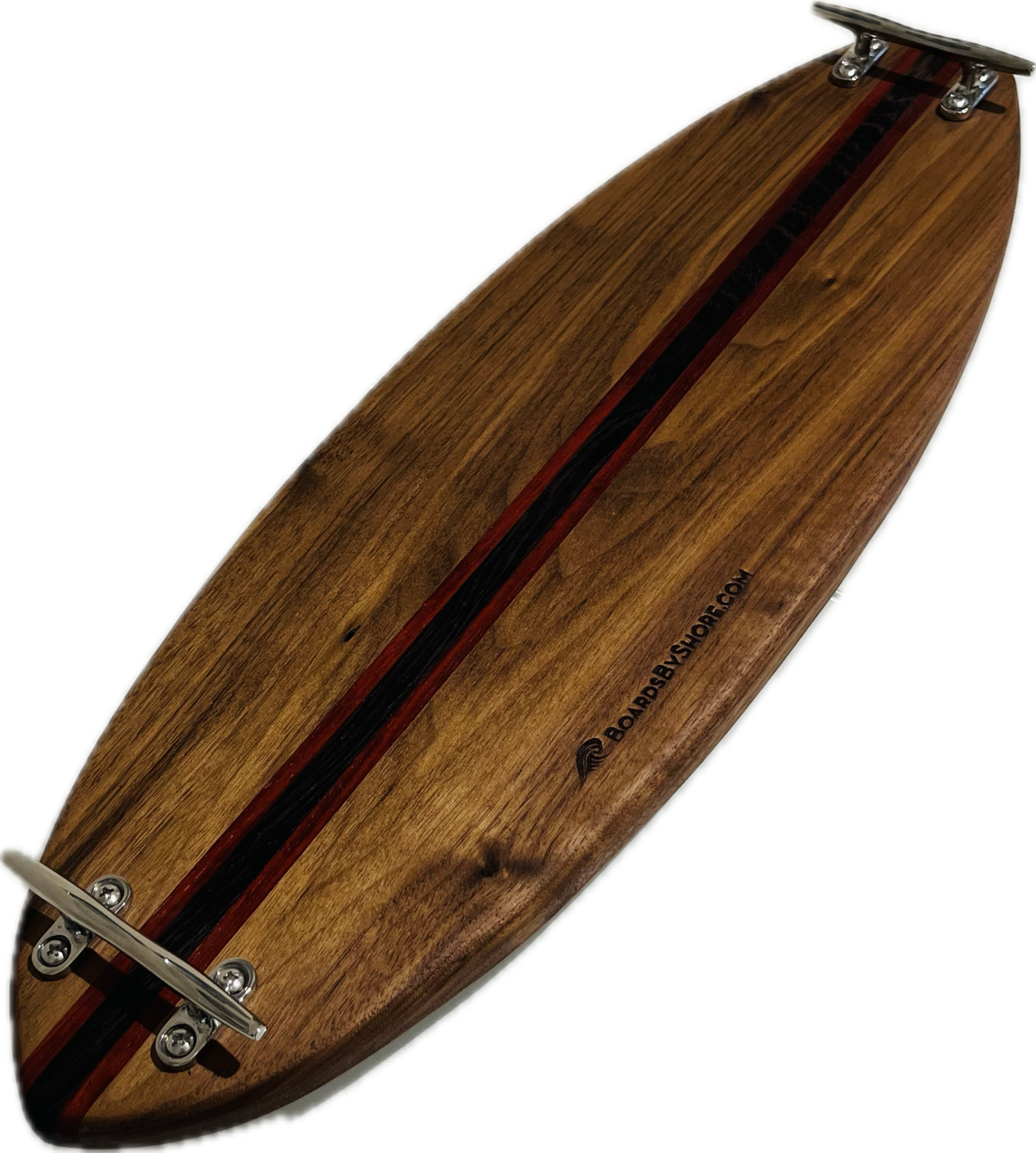 Walnut Charcuterie SurfBoard 23" x 8" x 7/8" [Nose & Tail Dock Cleat Handles]